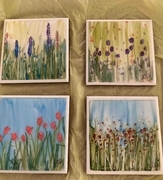 Coaster Set Wild flowers