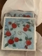 Coaster Set red rosebuds